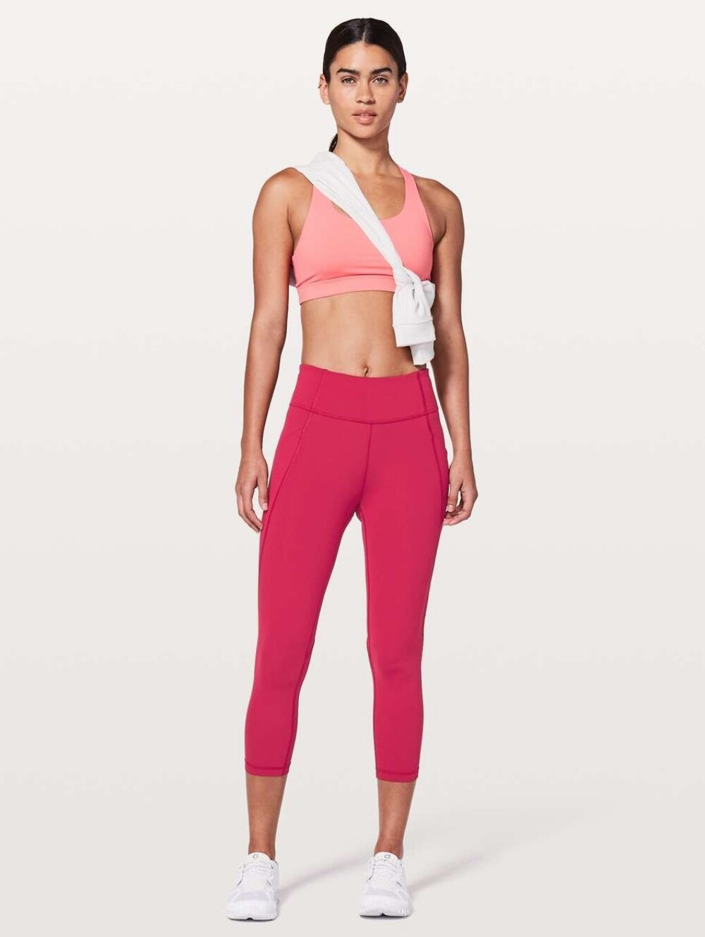 Lululemon Time To Sweat Crop 23" Ruby Red (Berry) Size 8